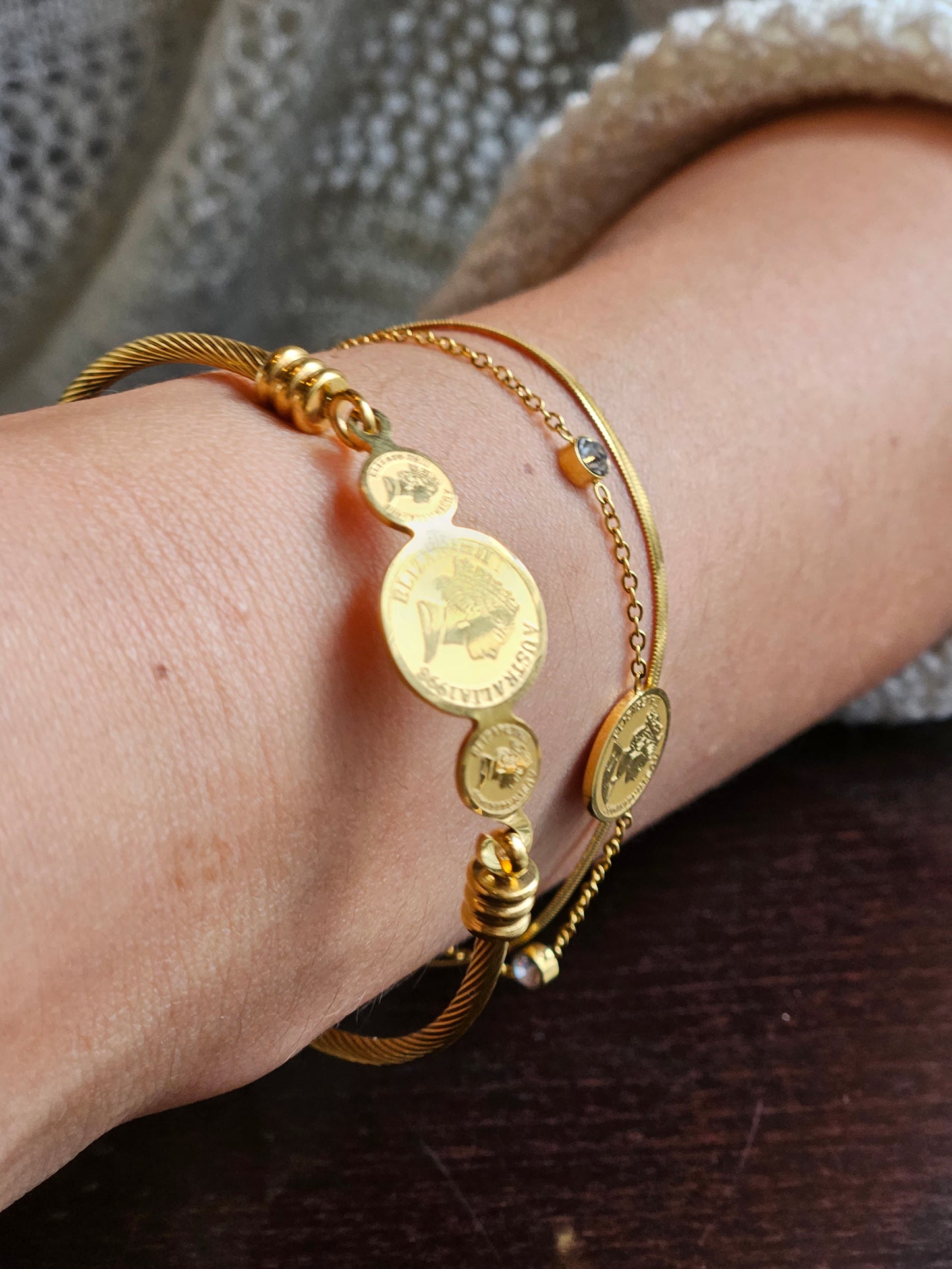 Élégance Royale Elise - Bracelet Acier Inoxydable