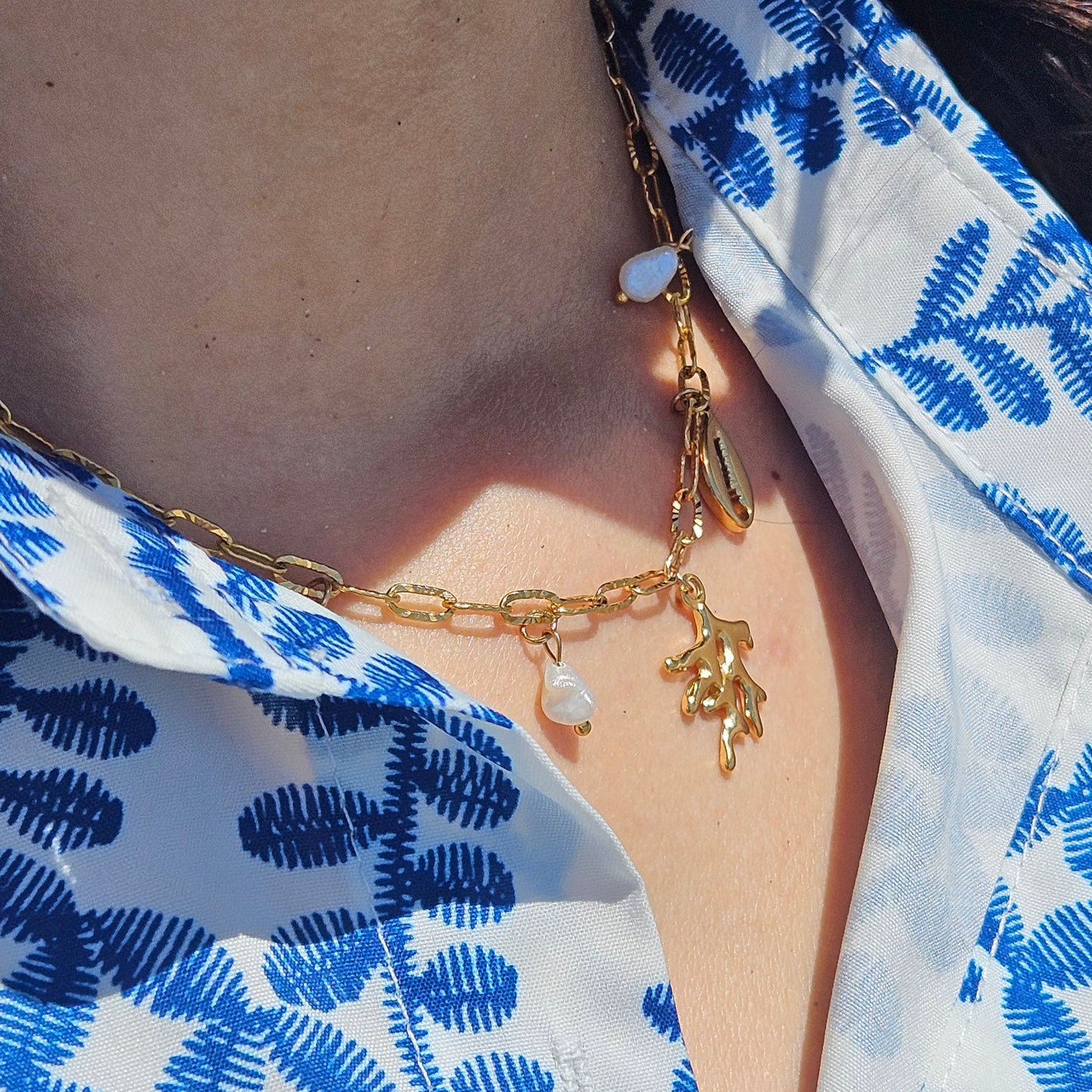 Calypso - Collier en acier Inoxydable doré