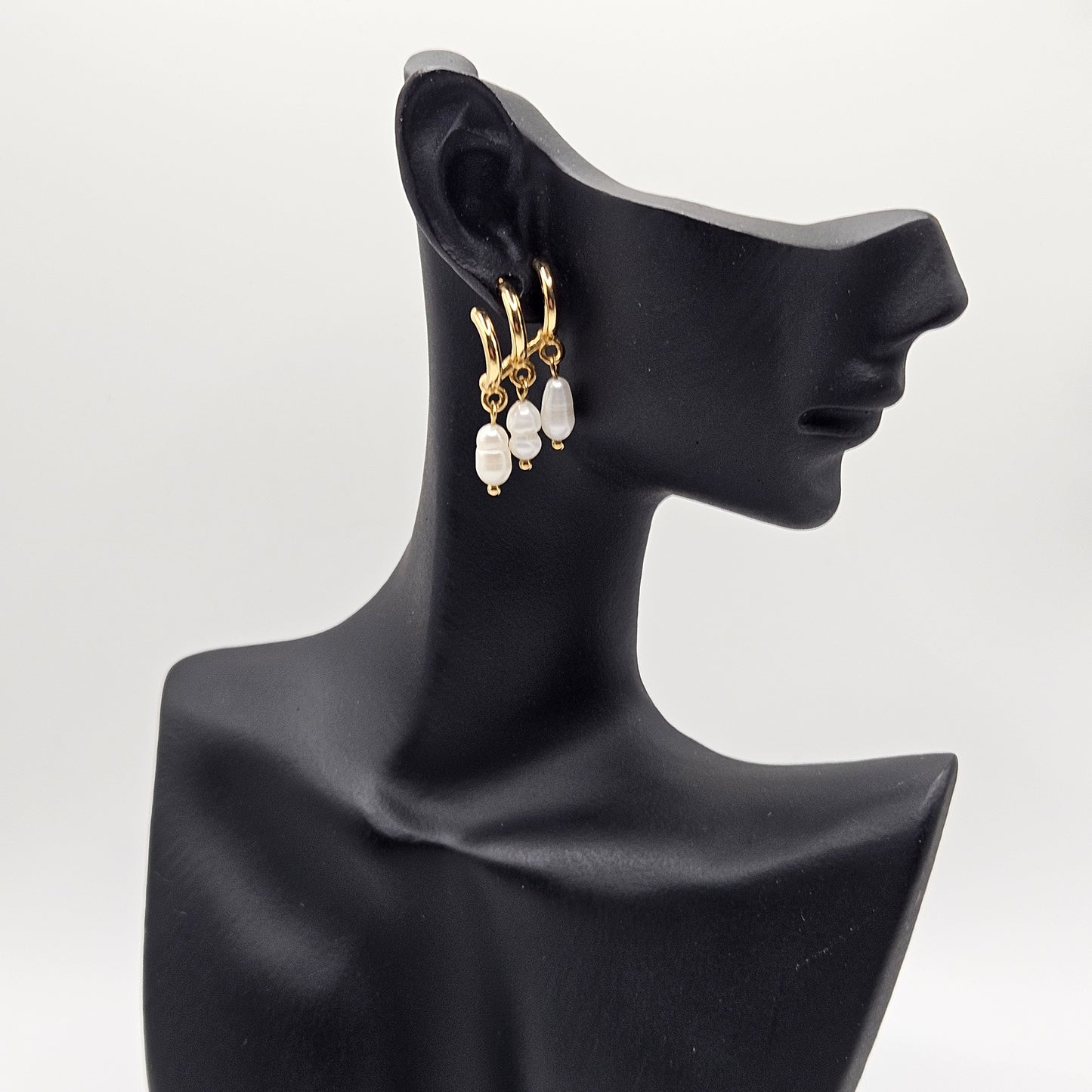Athena - Boucles d'oreilles en Acier inoxydable doré