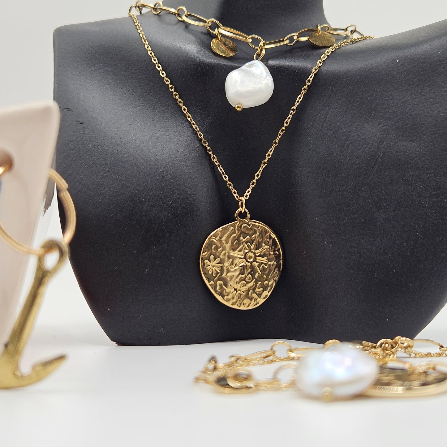 Elysia - Ensemble en Acier inoxydable (Collier, Boucles d'oreilles et Bracelet)