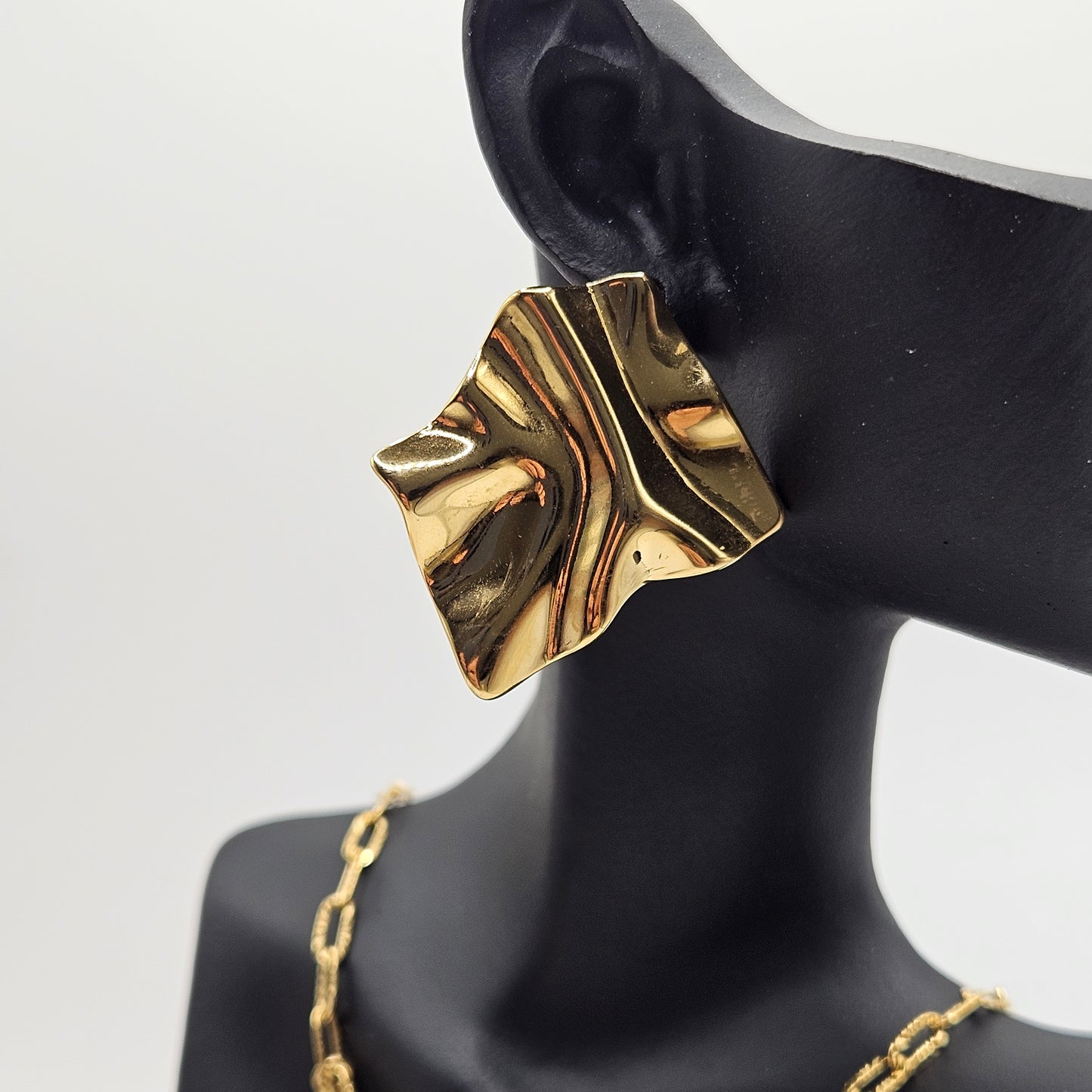 Calypso - Boucles d'oreilles en acier Inoxydable doré