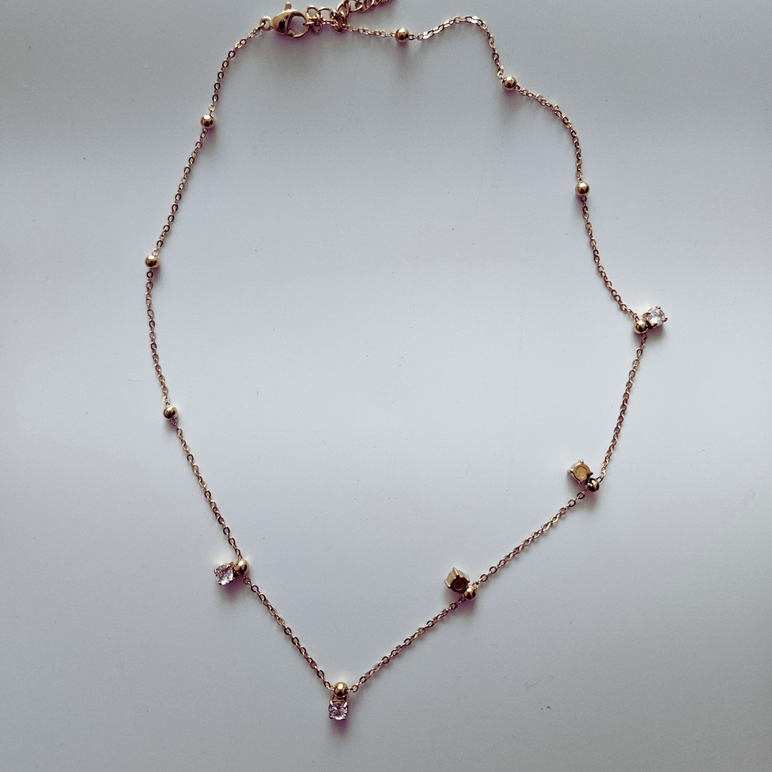 Cascade de Perles - Collier Acier Inoxydable