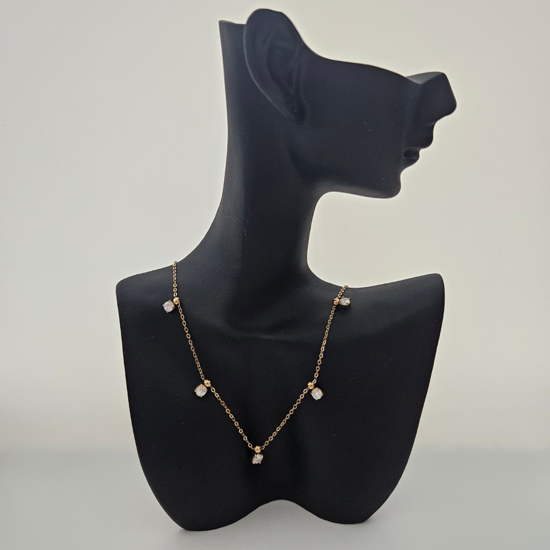 Cascade de Perles - Collier Acier Inoxydable